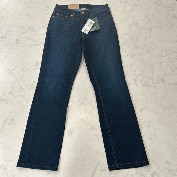 LL Bean Women's BeanFlex® Jeans Mid-Rise Bootcut Rinsed 8 M/T NWT - Picture 5 of 16